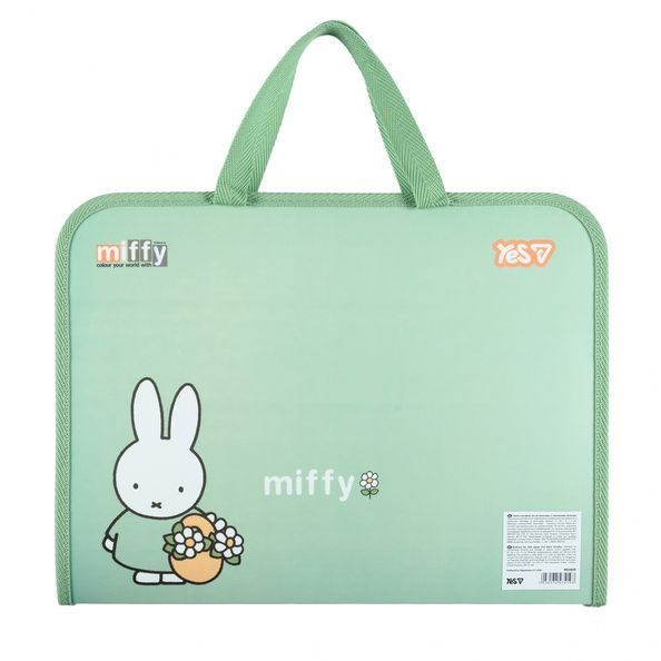 Папка-портфель Yes FC на блискавці з тканинними ручками "Miffy" 492409 фото