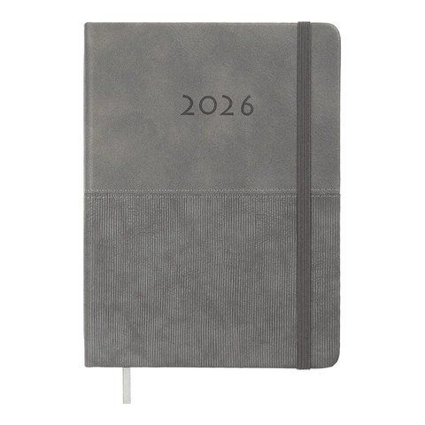 Щоденник датов. 2026 FORTUNA, А5, сірий, штучна шкіра BM.21102-09 фото