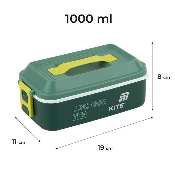Ланчбокс Kite K25-1183-3, 1000 мл, зелений K25-1183-3 фото