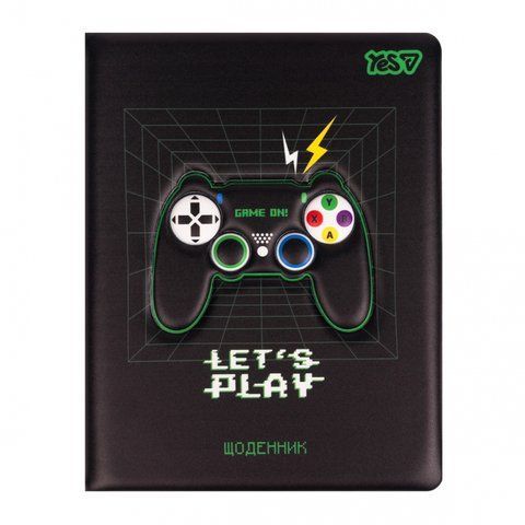 Щоденник шкільний Yes Gamepad PU, твердий, A5, 40 аркушів 911695 фото