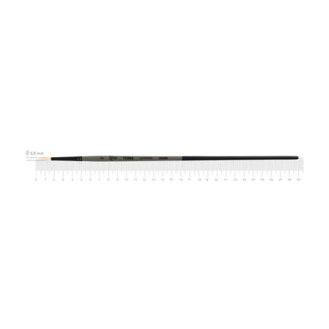 Пензель синтетика кругла TERRA 1608R №2 довга ручка ROSA 4823098533702 фото