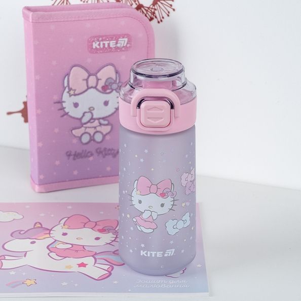 Пляшечка для води Kite Hello Kitty HK25-1213, 560 мл, сіра HK25-1213 фото