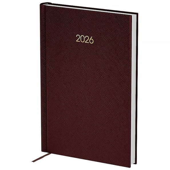 Щоденник 2026 Classic Style, 145*210, з/т коричневий 8840-26-4-A фото