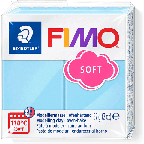 Пластика для біжутерії Soft Аквамаринова пастельна 57г Fimo 4006608812232 фото