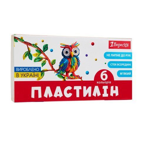 Пластилін 1Вересня, 6 кол., 120г "Classic" 540653 фото