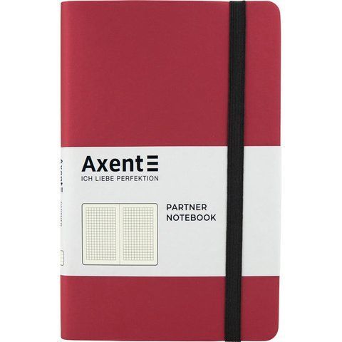 Книга записна Partner Soft, 125*195, 96арк, кліт, червона 8206-05-A фото
