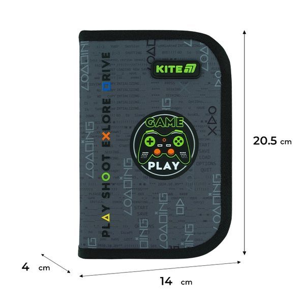 Пенал Kite 1 від., 2 відв., з наповненням 622H Good Game K26-622H-2 фото