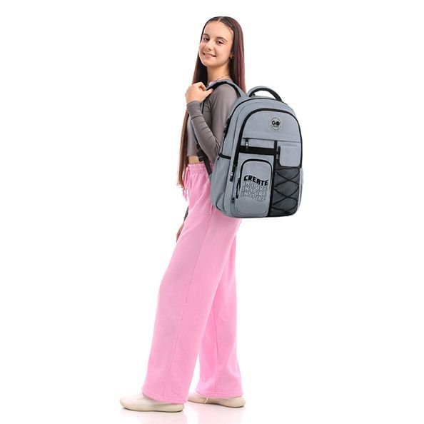 Рюкзак GoPack Education Teens 184 сірий GO26-184L-2 фото