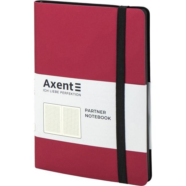 Книга записна Partner Soft, 125*195, 96арк, кліт, червона 8206-05-A фото