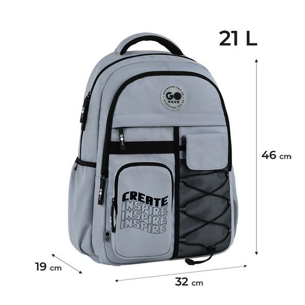 Рюкзак GoPack Education Teens 184 сірий GO26-184L-2 фото