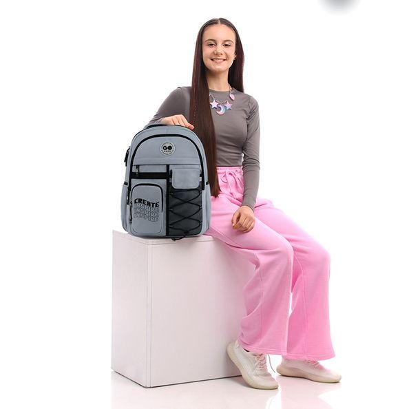 Рюкзак GoPack Education Teens 184 сірий GO26-184L-2 фото