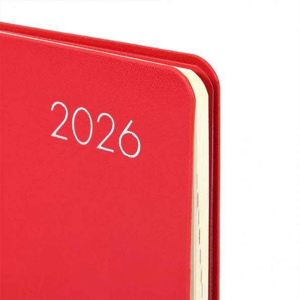 Щотижневик 10х17см Leo Planner датований 2026 "Glory", м'який, червоний, 128 сторінок 252652 фото