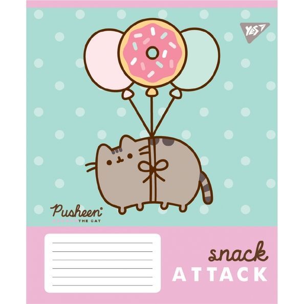 А5/12 кос. Yes Pusheen Candy, зошит учнівський шкільний (5шт.) 767599 фото