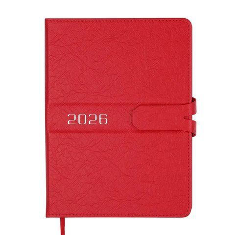 Щоденник датов. 2026 BELLE, А5, червоний, штучна шкіра/поролон BM.21103-05 фото
