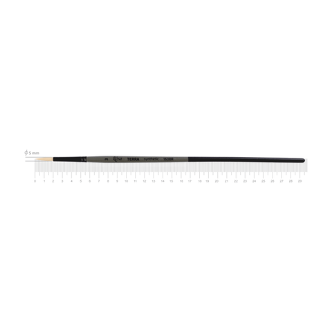 Пензель синтетика кругла TERRA 1608R №3 довга ручка ROSA 4823098533696 фото