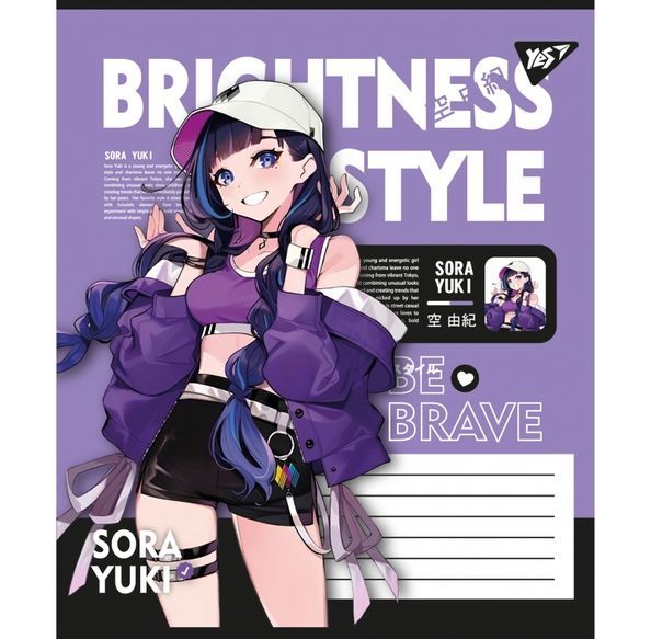 Зошит учнівський загальний Yes Brightness style А5 48 аркушів клітинка ( 5шт ) 767761 фото