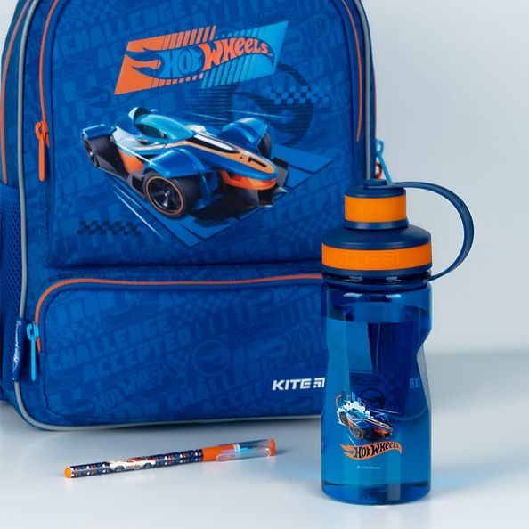 Пляшечка для води Kite Hot Wheels HW24-397, 500 мл, синя HW24-397 фото