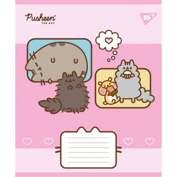 А5/12 кос. Yes Pusheen Funny, зошит учнівський шкільний (5шт.) 767604 фото
