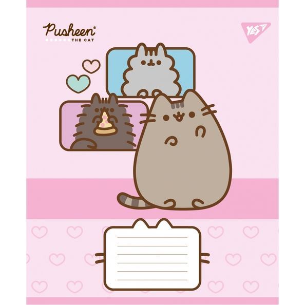 А5/12 кос. Yes Pusheen Funny, зошит учнівський шкільний (5шт.) 767604 фото