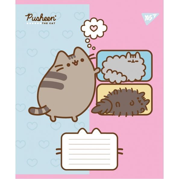 А5/12 кос. Yes Pusheen Funny, зошит учнівський шкільний (5шт.) 767604 фото
