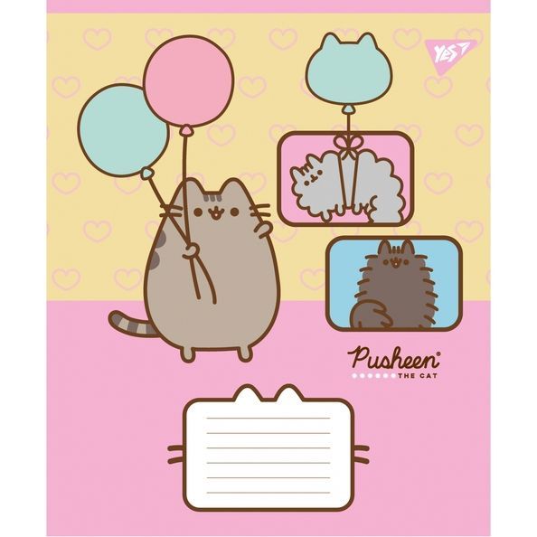 А5/12 кос. Yes Pusheen Funny, зошит учнівський шкільний (5шт.) 767604 фото