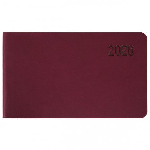 Щотижневик 10х17см Leo Planner датований 2026 "Story", м'який, винний, 128 сторінок 252653 фото