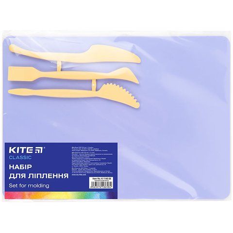 Набір для ліплення Kite Classic K-1140-36 (дощечка + 3 стеки), бузковий K-1140-36 фото