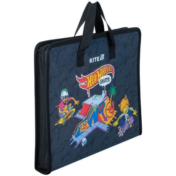 Папка-портфель на блискавці Kite Hot Wheels HW25-202, 1 відділення, A4 HW25-202 фото