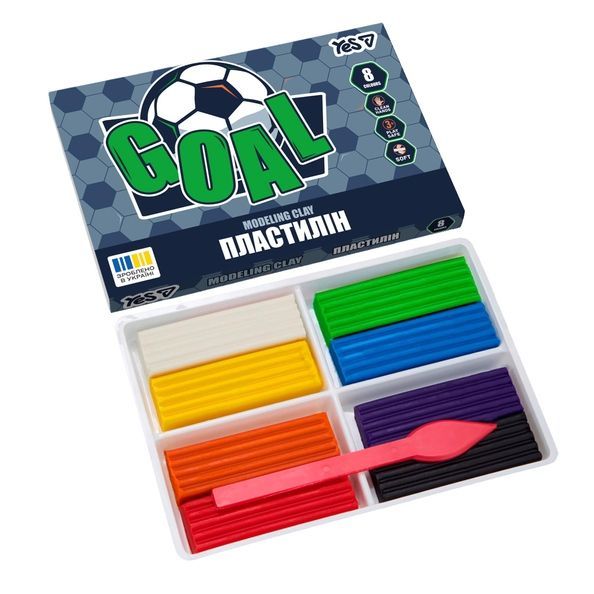 Пластилін Yes, 8 кол., 160г "Football" 540712 фото