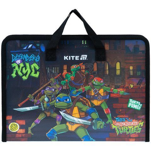 Папка-портфель на блискавці Kite Ninja Turtles NT25-202, 1 відділення, A4 NT25-202 фото