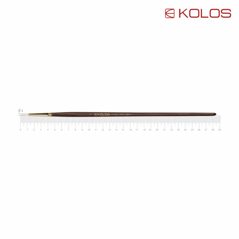 Пензель синтетика кругла Snow 1098R № 1 довга ручка KOLOS 4823064901993 фото