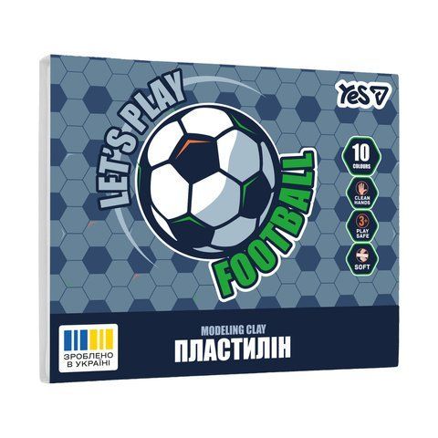 Пластилін Yes, 10 кол., 200г "Football" 540713 фото