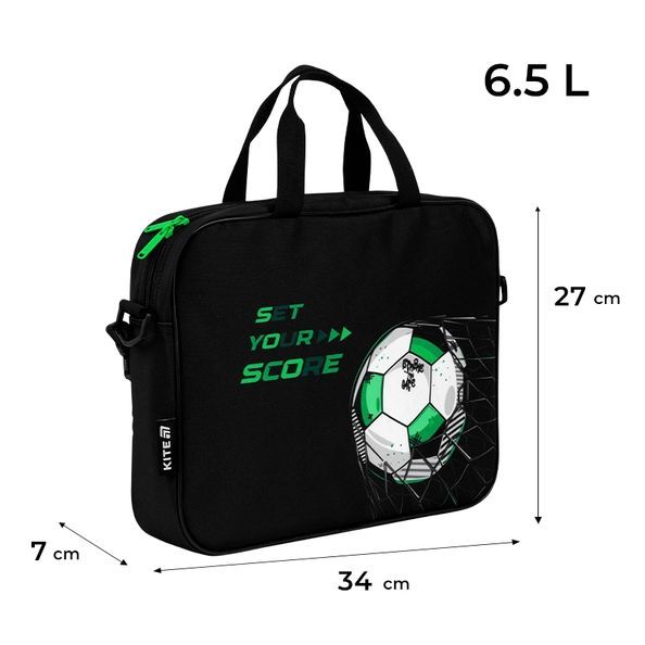 Шкільна текстильна сумка Kite A4, 1 від., 589 Football K26-589-2 фото