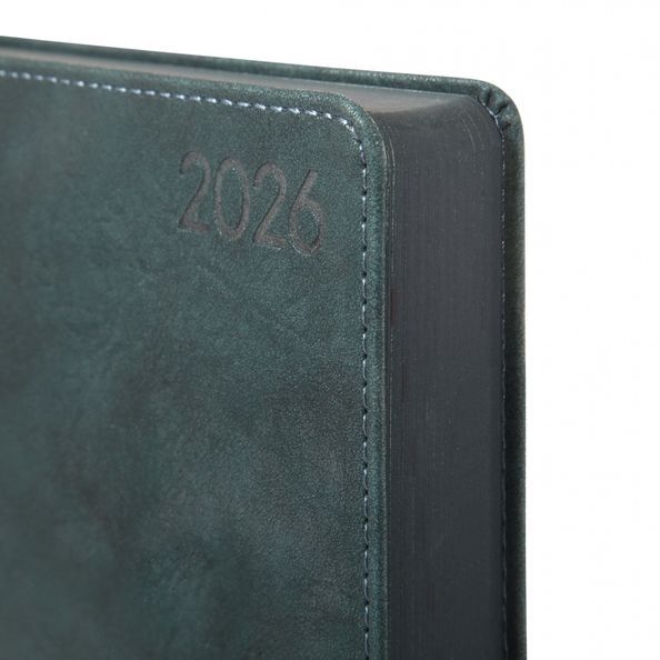 Щоденник А5 Leo Planner датований 2026 "Case", інтегральний, темний смарагд, 368 сторінок 252660 фото
