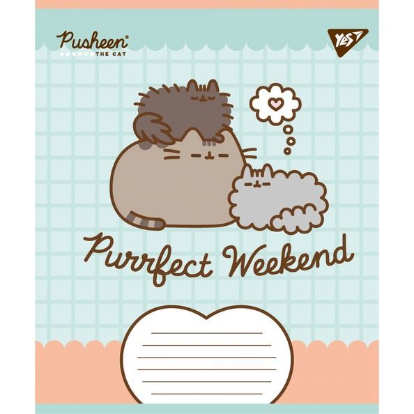 А5/12 кос. Yes Pusheen Weekend, зошит учнівський шкільний (5шт.) 767609 фото
