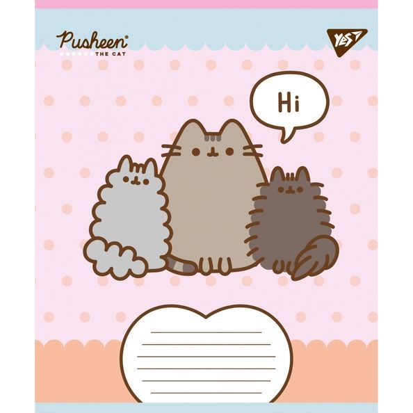А5/12 кос. Yes Pusheen Weekend, зошит учнівський шкільний (5шт.) 767609 фото
