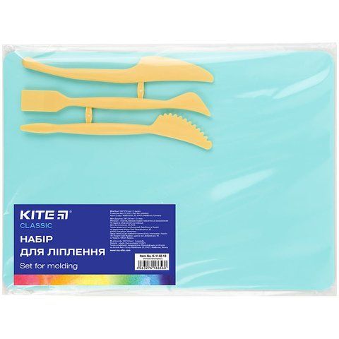 Набір для ліплення Kite Classic K-1140-18 (дощечка + 3 стеки), м'ятний K-1140-18 фото