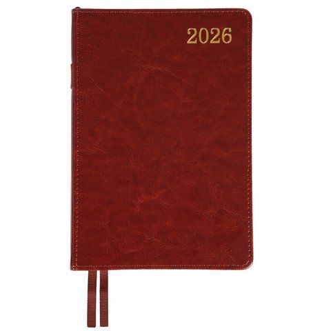 Щоденник А5 Leo Planner датований 2026 "City", твердий, коричневий, 368 сторінок 252668 фото