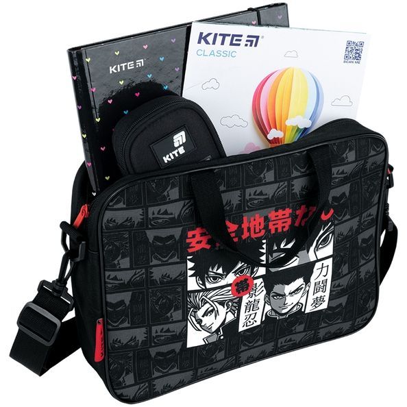 Шкільна текстильна сумка Kite A4, 1 від., 589 Anime K26-589-3 фото